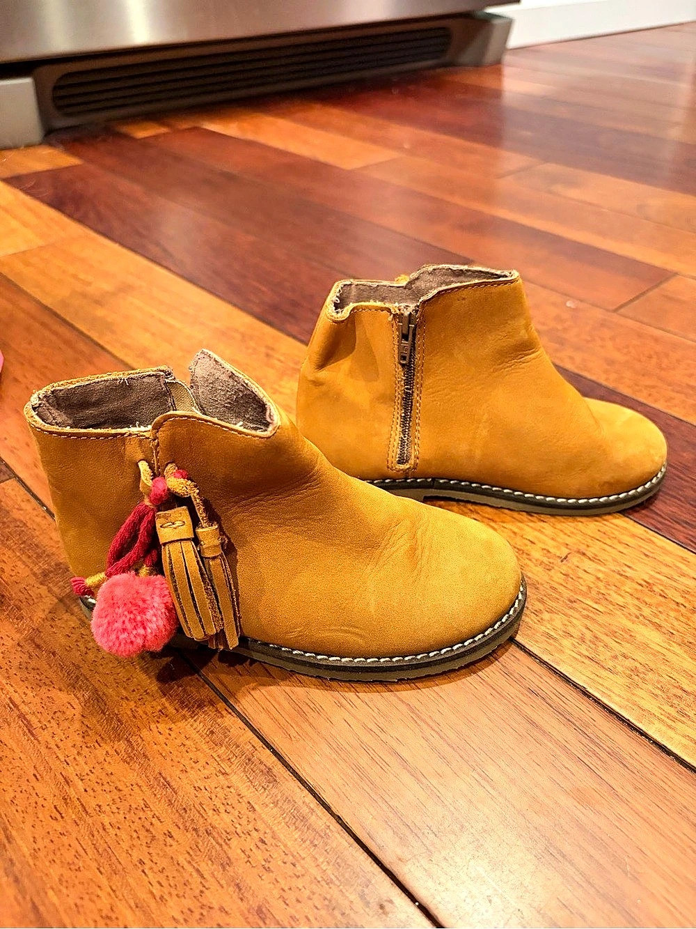 Zara Back Zip Pile Lined Boot Suede Ankle Boots in Brown